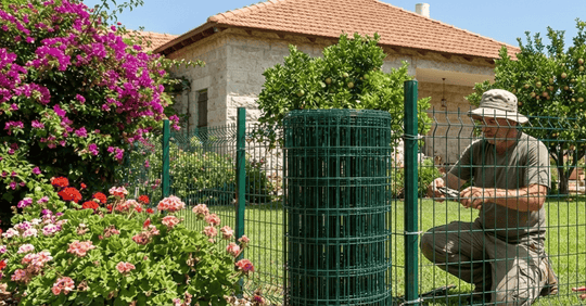 התקנת גדר רשת עם צמחייה ירוקה - שילוב מנצח של פרטיות וטבע | גדרות רשת