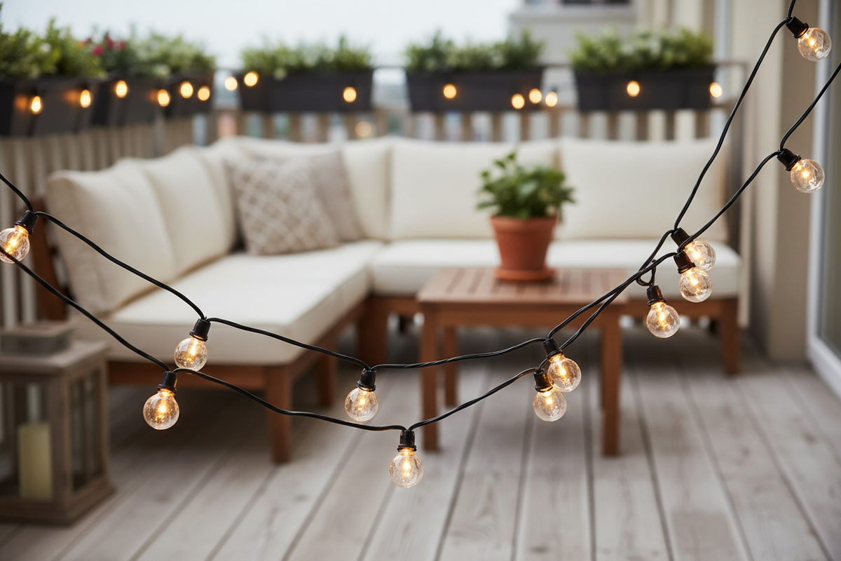 שרשרת נורות למרפסת
