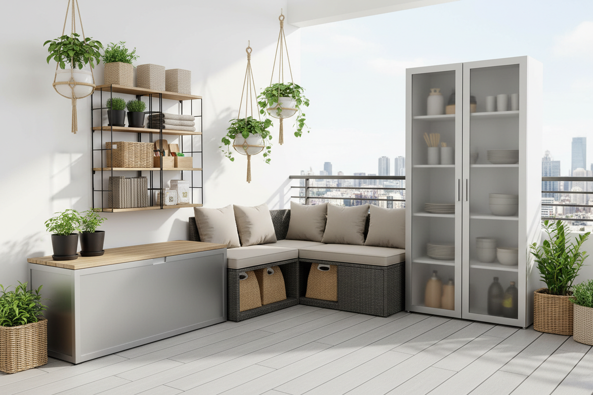 פתרונות אחסון למרפסת