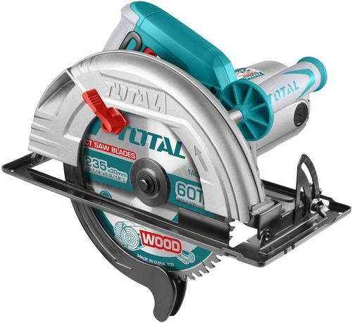 מסור עגול חשמלי 2200W קוטר להב 235 מ"מ מבית TOTAL לחיתוך מדויק ואמין של עצים מסוגים שונים