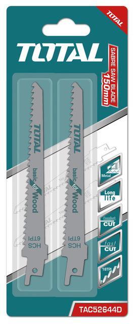זוג מסורים, 2 יחידות במארז, להב מסור חוזר לעץ 150 מ"מ, מתאים למסור חרב חשמלי