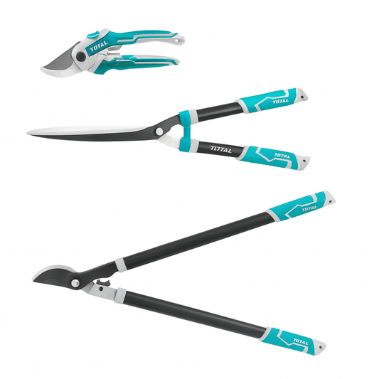 סט כלי גינון TOTAL – לופר, מזמרה וכלי לגיזום גדר חיה | איכות מקצועית בגינה