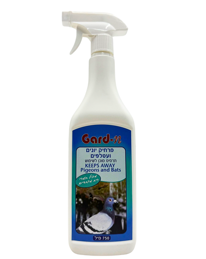 ספריי חזק לדחיית יונים ועטלפים - 750 מ"ל עם מרסס מובנה