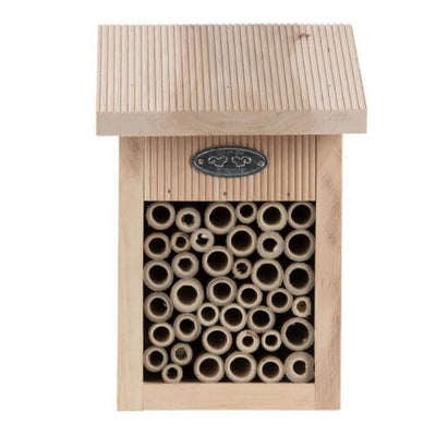 בית לדבורים מעץ 15.9X15.5X22 ס"מ + מברשת לניקוי
