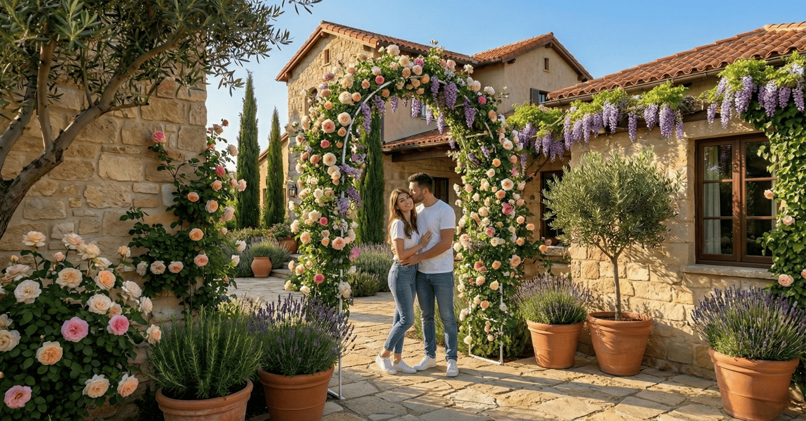 קשת לגינה לצמחים מטפסים: וייב של טוסקנה - הקשת שתכניס ניחוח אירופאי