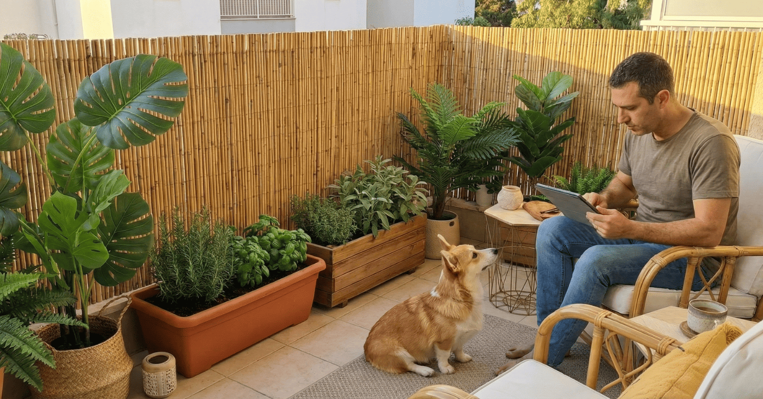 התקנת גדר במבוק למרפסת - הטריק הקטן שהפך מרפסת לפינה שקטה: גדרות במבוק