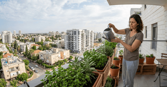 אדניות למרפסת: תבלינים למרק? תה צמחים לאורחים? מהאדנית שבמרפסת - למטבח