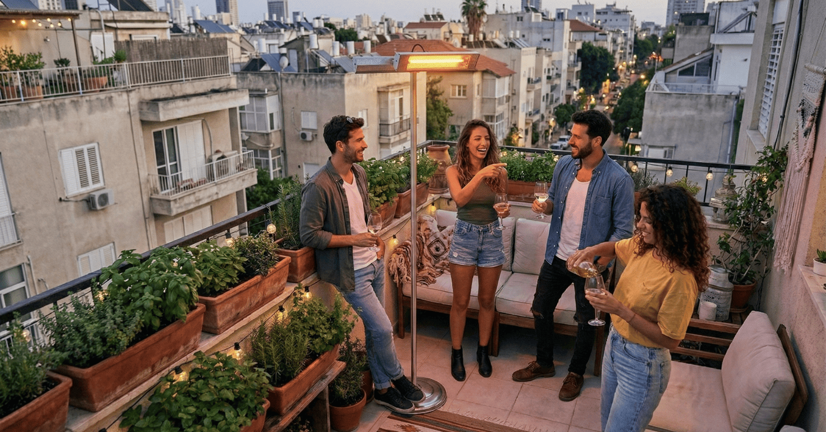 הפתרון המושלם: תנור חימום למרפסת - עוד ערב מחמם בחוץ, תודה ששאלתם