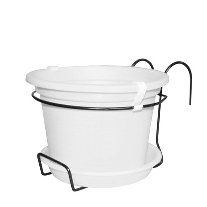 קיט אדנית גפן לבן + צלחת + תלייה למעקה 