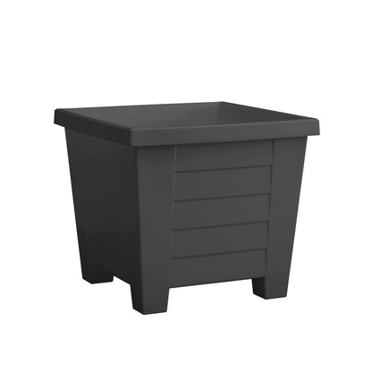 אדנית ריבועית 38x38 ס״מ צבע פחם
