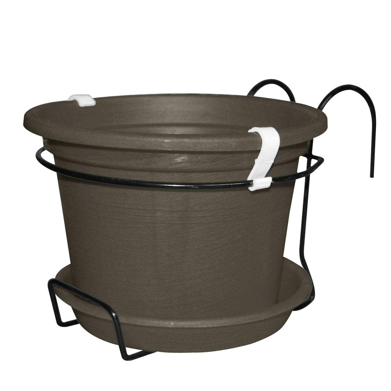 קיט עציץ גפן למעקה חאקי + תלייה