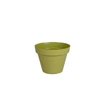 עציץ פלסטיק עמיד ירוק זית קוטר 25