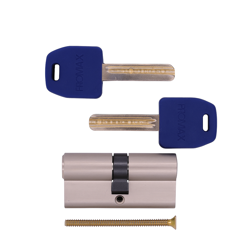 צילינדר 7 פינים 66 מ"מ, לשון איכותי + 5 מפתחות ובורג
