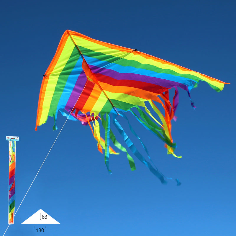 עפיפון צבעוני בצבעי הקשת – 1.3 מטר