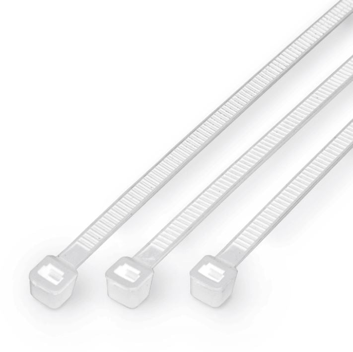 אזיקונים 4.5X400 מ"מ – שחור/לבן (100 יחידות) עמידות גבוהה בקרינת UV | עמידות בטמפרטורה עד 85°C