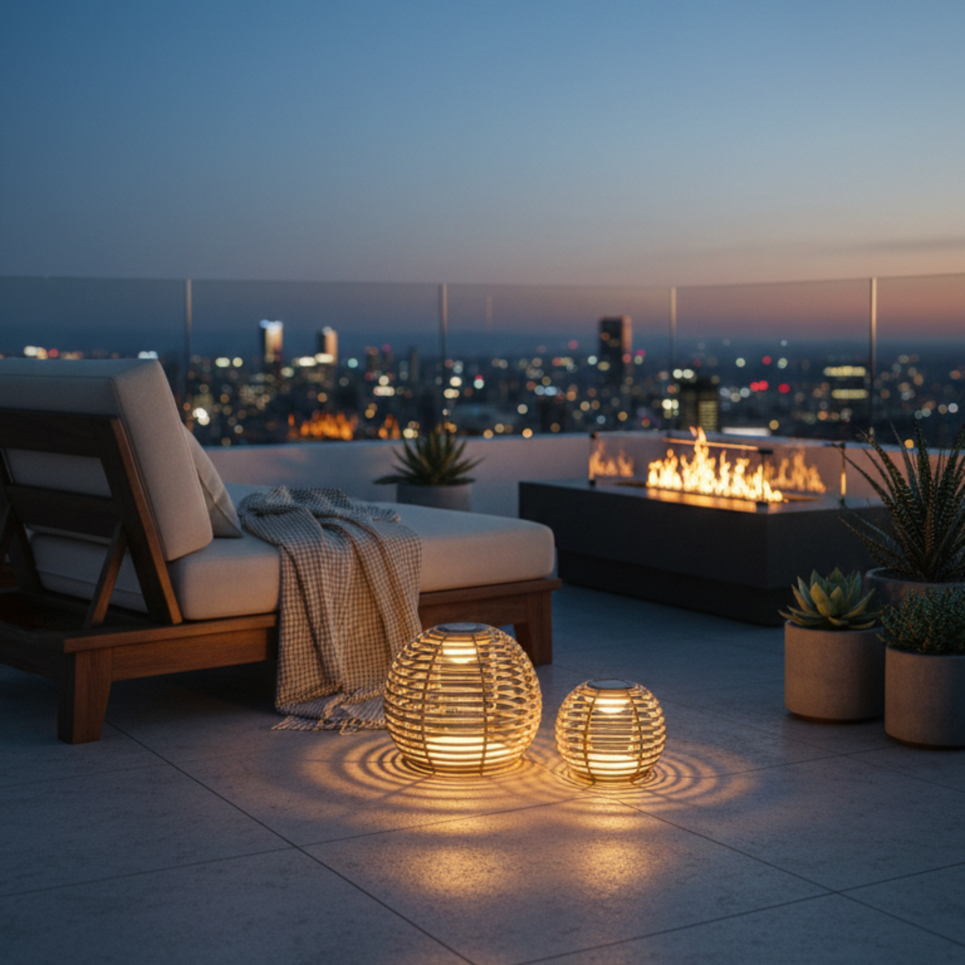 סט נצרים סולארי לעיצוב הגינה