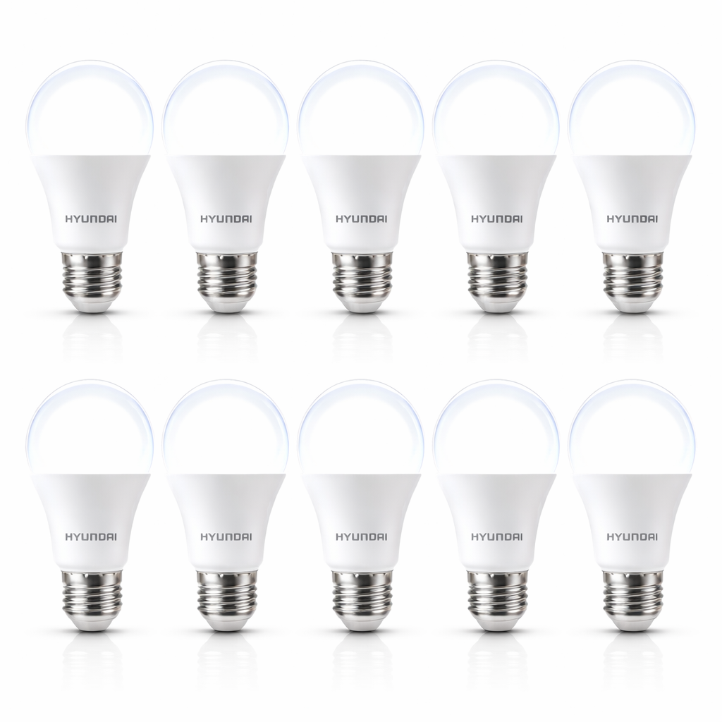 מארז 10 נורות לד יונדאי 10W (Hyundai) – נורות חסכוניות באור יום להארה עוצמתית