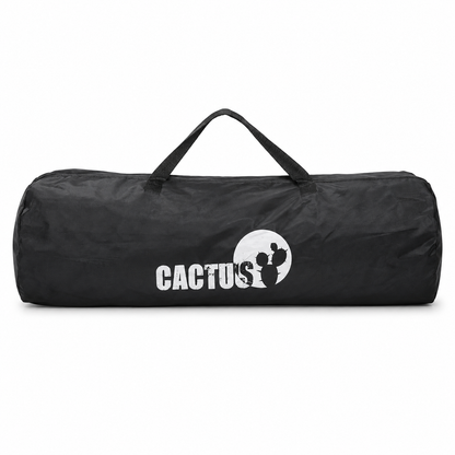כיסא קמפינג מתקפל Cactus בגוון חאקי, עם משענות יד רחבות, כיס אחסון צידי ותיק נשיאה נוח