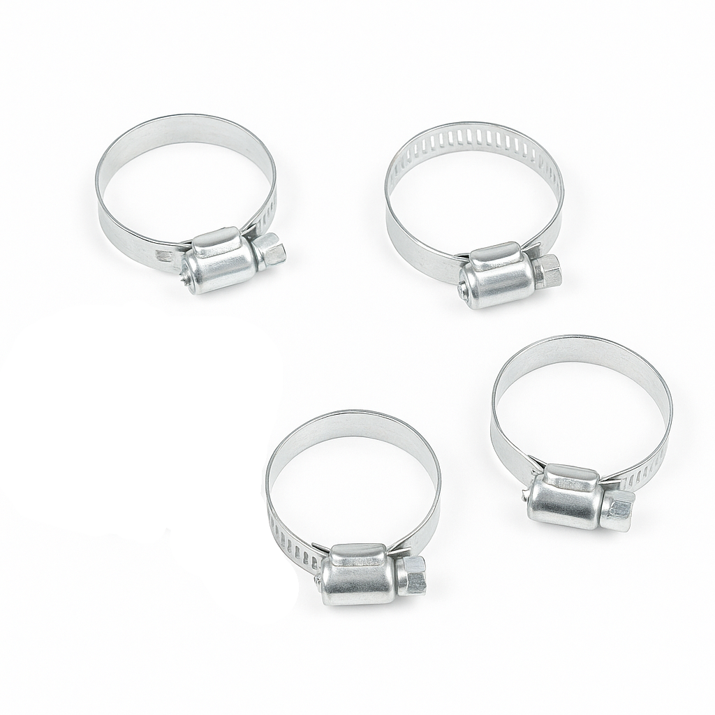 בנדים מתכת קוטר 1/2 אינץ', 4 יחידות באריזת שקף לחיזוק צנרת ושרוולי ריתוך מקצועיים
