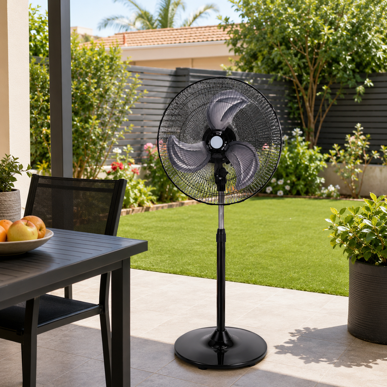 מאוורר תעשייתי 20 אינץ' משולב 3 ב-1 - תלייה, עמוד ורצפתי, הספק 100W לאוורור חזק ונוח