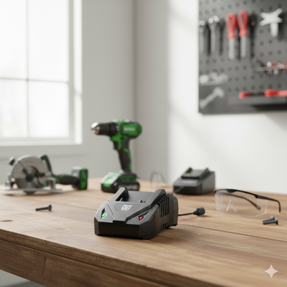 מטען מהיר 2 אמפר למוצרי גינון 20V של המותג CUT