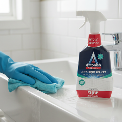 אסטוניש – פלא של אקונומיקה | קצף פעיל | מסיר עובש וטחב | מלבין ומבריק |