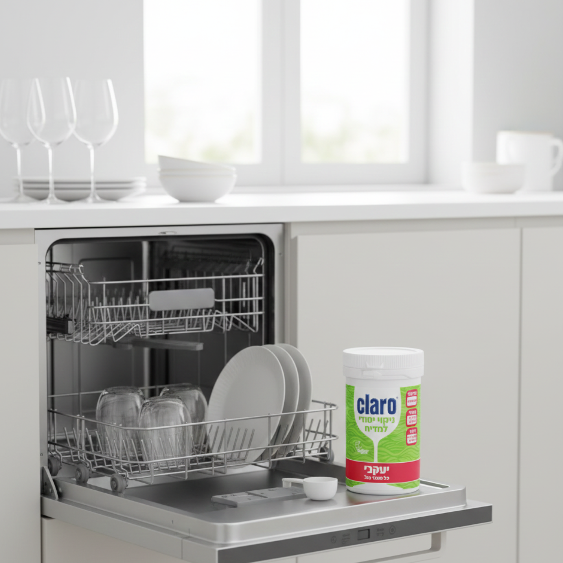 קלרו 160 גרם – ניקוי מקצועי למדיח כלים טיפול 10,000 טיפול יסודי לניקוי עמוק של מדיח