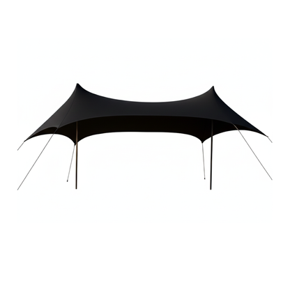 בד לייקרה שחור להצללה 4.5×4.5 מטר – פתרון הצללה רחב, אלגנטי ומקצועי למרחבי חוץ בד הצללה