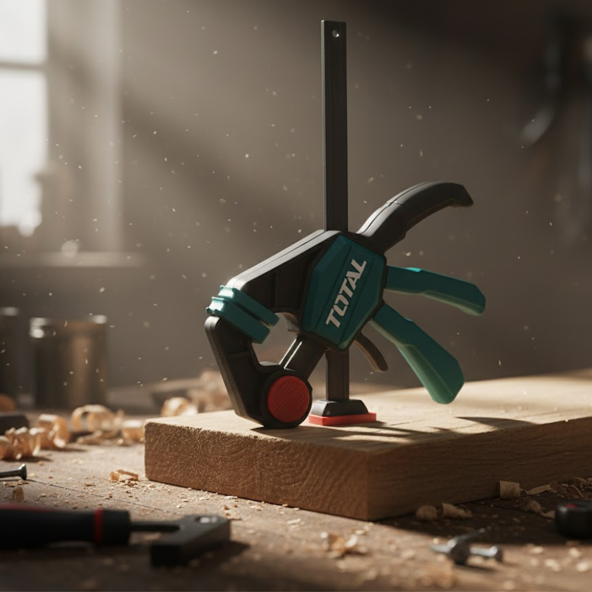 קליבת הלחץ המהירה של TOTAL בגודל 12 אינץ' מציעה פתרון מקצועי, נוח ויעיל לעבודות נגרות, הרכבות,