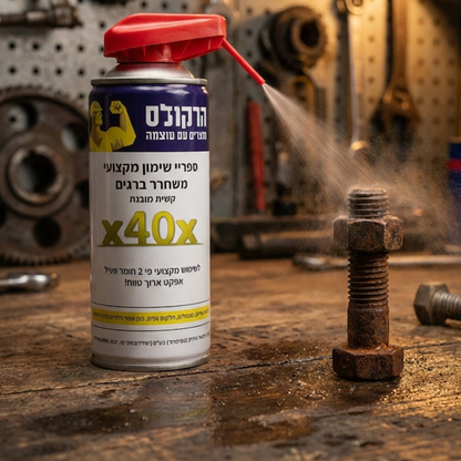 ספריי משחרר הברגים המקצועי הוא מוצר חובה בכל ארגז כלים, במוסך ובבית. זהו תרסיס שמן חודר