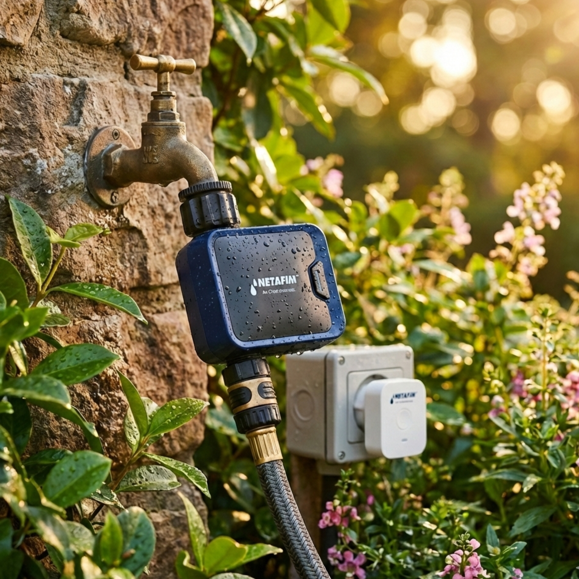 מחשב השקיה של נטפים עם שליטה מרחוק