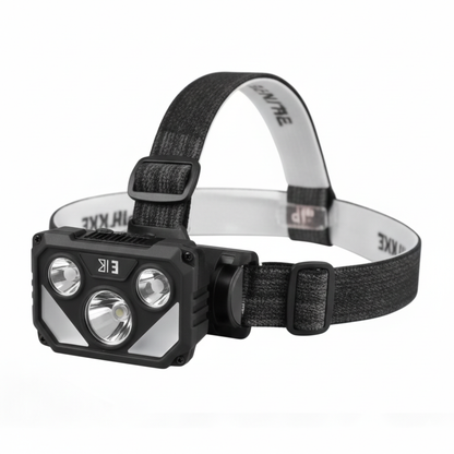 פנס ראש איכותי נטען עוצמתי 5W עם תצוגה דיגיטלית דגם SM-7185