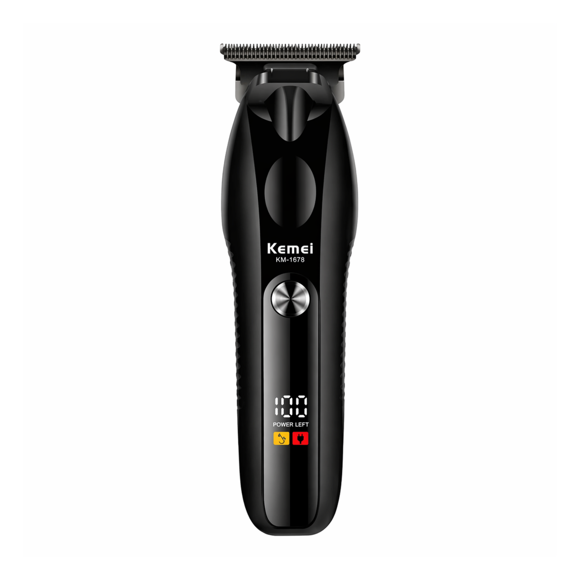 מכונת תספורת מקצועית Kemei דגם KM-1678 עם מסך LCD וטעינת USB