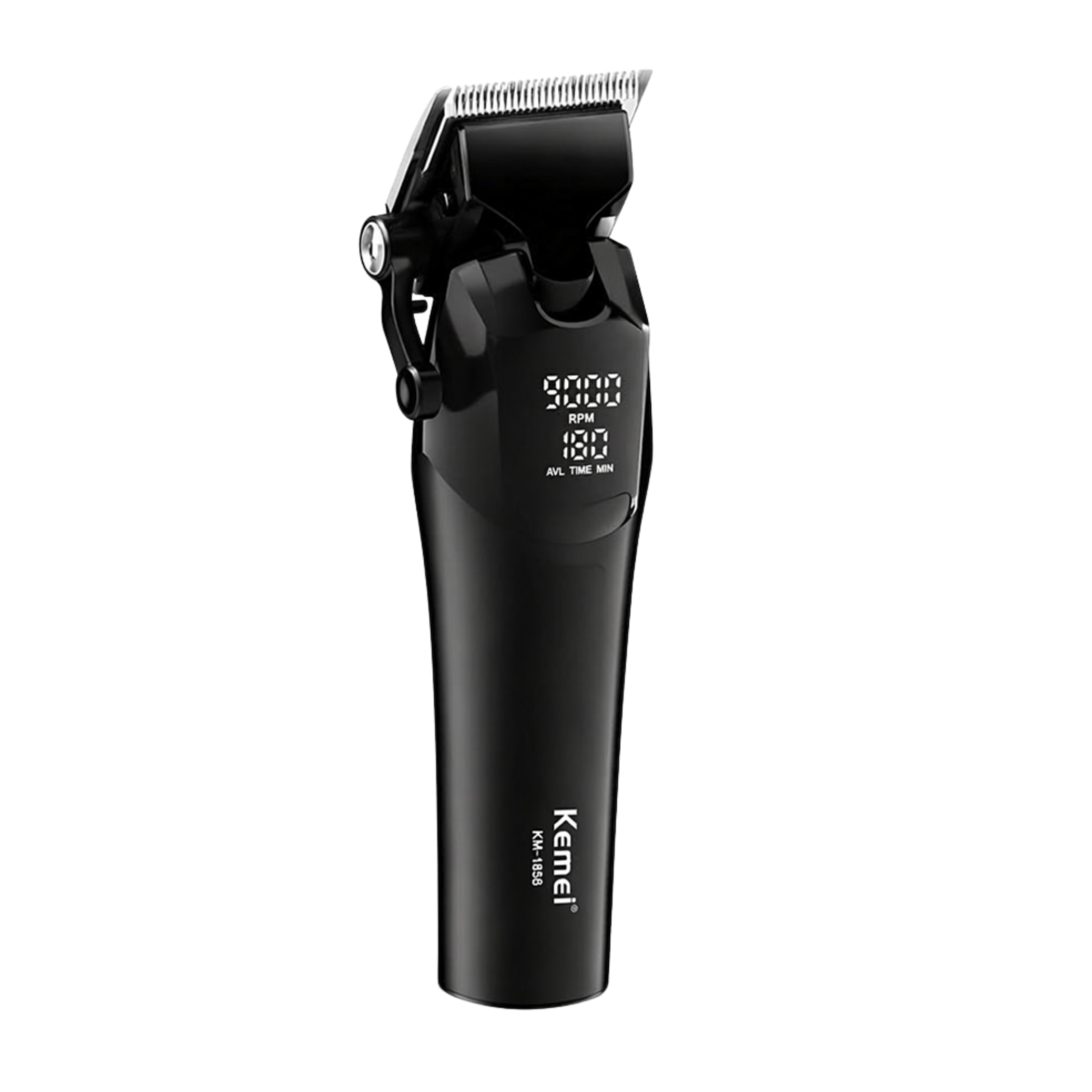 מכונת תספורת מקצועית Kemei KM-1858 עם מסך LED, טעינת USB וסוללה חזקה