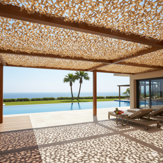 רשת צל להסוואה לגינה ולשטח