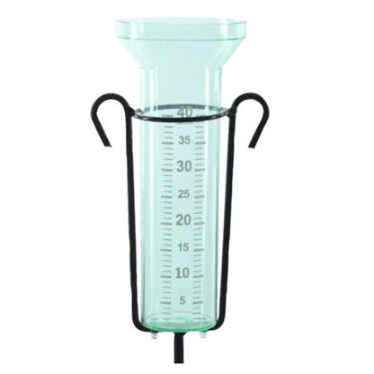 מד גשם מעוצב עם עמוד לגינה או למרפסת – מדידת משקעים מדויקת ונוחה