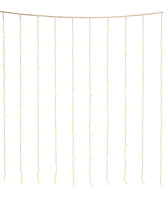 וילון מפל לד – 280 נורות | 3×3 מטר | תאורה דקורטיבית מרהיבה לבית, גינה ואירועים
