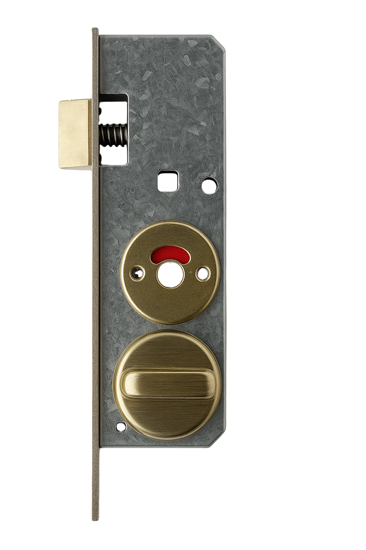 מנעול חבוי לשירותים לדלת עץ ופלדה - נעילת תפוס פנוי
