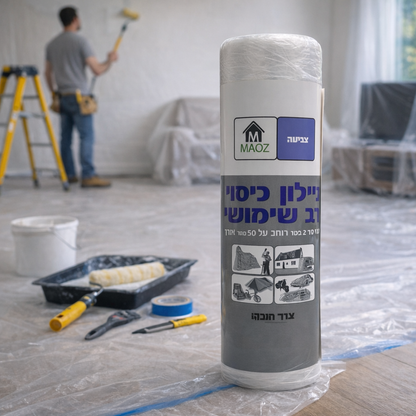 יריעת ניילון רב-שימושית - 100 מ"רמידות: 2 מטר רוחב X 50 מטר אורךחומר: ניילון איכותי ועמיד