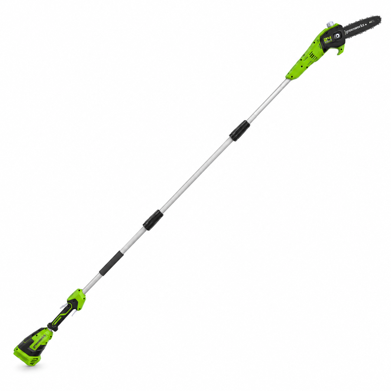 מסור גבהים טלסקופי Greenworks PS24B00 24V - עד 3.35 מ׳ (גוף בלבד)