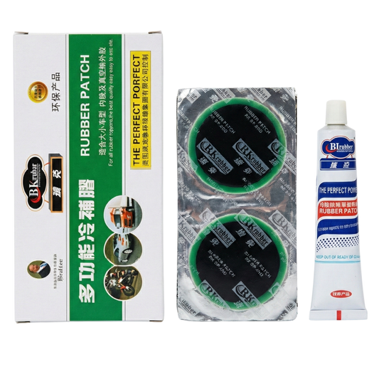 ערכה לתיקון פנצ'ר בגלגל אופניים - 26 מדבקות + דבק