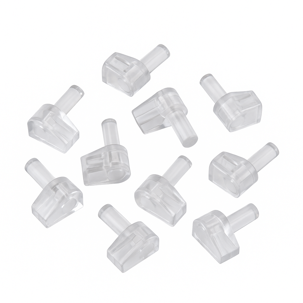 10 יחידות תומך מדף הייטיש שקוף, מתאים לארונות, להנחה מדפים בצוררה בטוחה ויעילה
