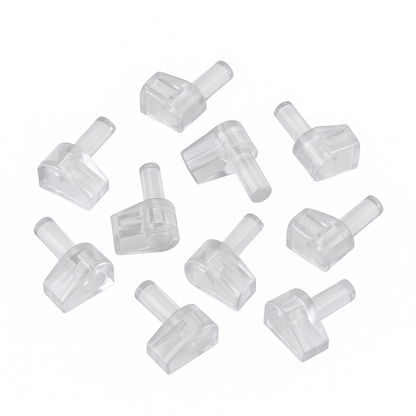 10 יחידות תומך מדף הייטיש שקוף, מתאים לארונות, להנחה מדפים בצוררה בטוחה ויעילה
