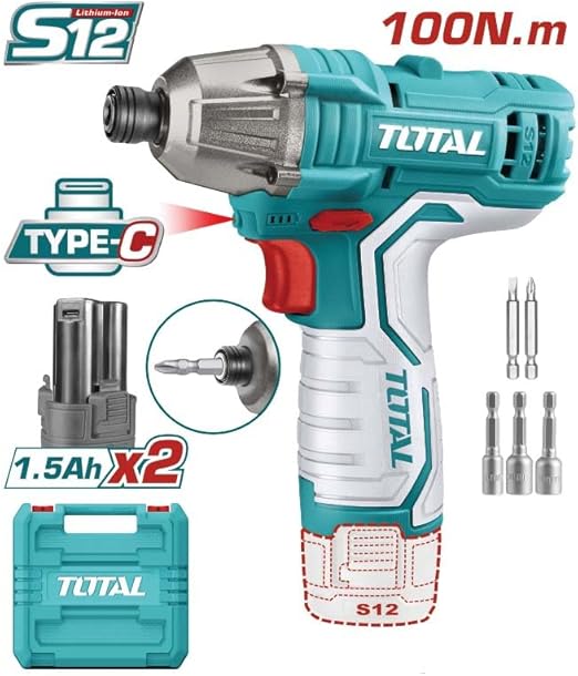מברגה אימפקט 12V כולל סוללות