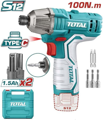 מברגה אימפקט 12V כולל סוללות