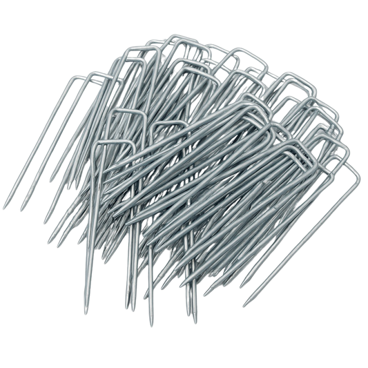 מסמרים לדשא סינטטי, יתדות עיגון פרימיום לדשא סינטטי בצבע ירוק - מארז 100 יחידות
