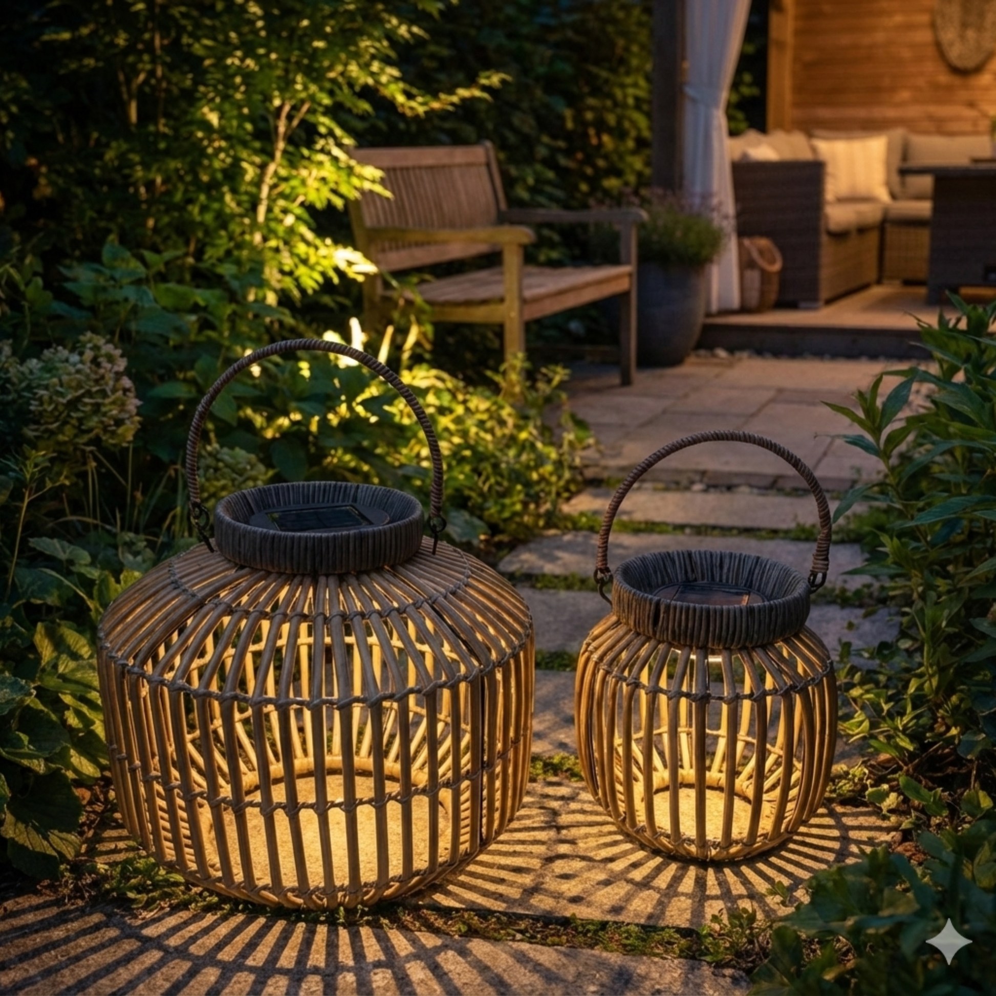 עששית סולארית לגינה