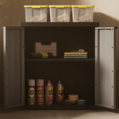 ארון שירות פלסטיק דו-דלת איטלקי – דגם 31614 מבית צור מרקט