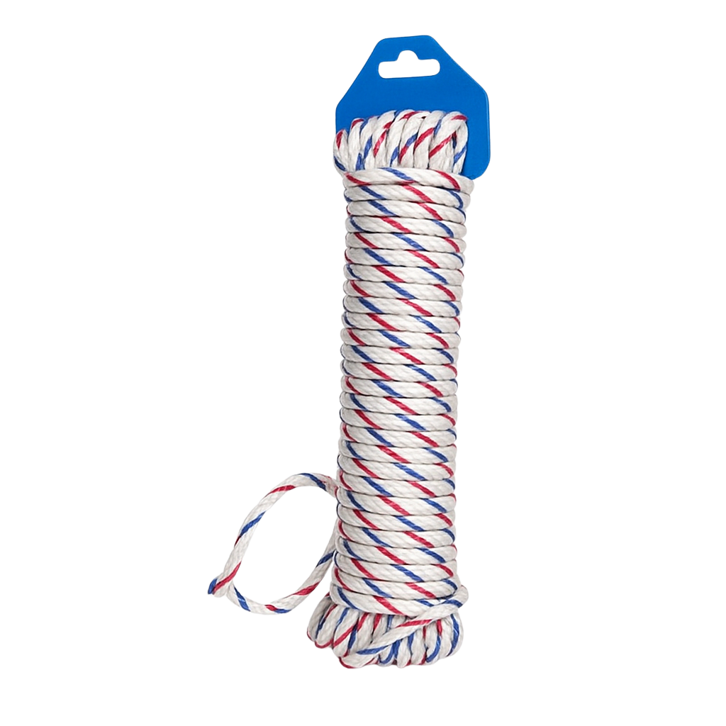 חבל כביסה קלוע, 30 מטר, קוטר 4 מ"מ, חזק ואיכותי לשימושים שונים