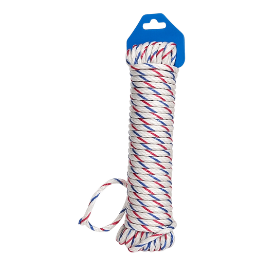 חבל כביסה קלוע, 30 מטר, קוטר 4 מ"מ, חזק ואיכותי לשימושים שונים